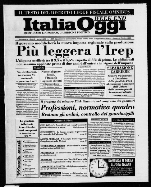 Italia oggi : quotidiano di economia finanza e politica